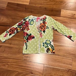 Charlotte Tarantola cardigan with3/4 sleeves, perfect condition, size small